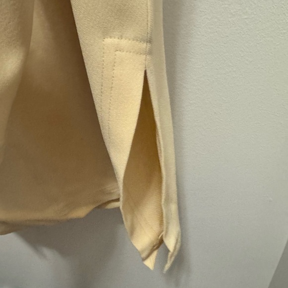Vintage Worth New York Longline Jacket Blouse L Yellow Old Money Quiet Luxury - Picture 9 of 10